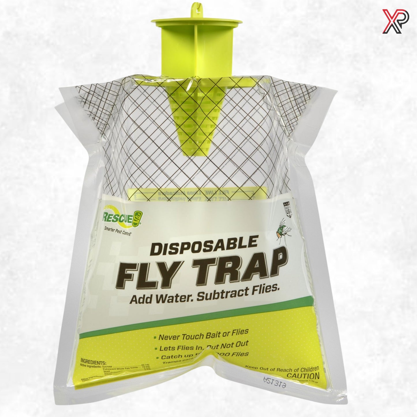 RESCUE! Outdoor Disposable Hanging Fly Trap (8 Pack) – Fast-Acting Fly Control with Powerful Attractant | Non-Electric, Mess-Free Outdoor Fly Catcher